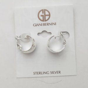 Giani Bernini Domed Small Hoop Earrings in Sterling Silver, 20mm